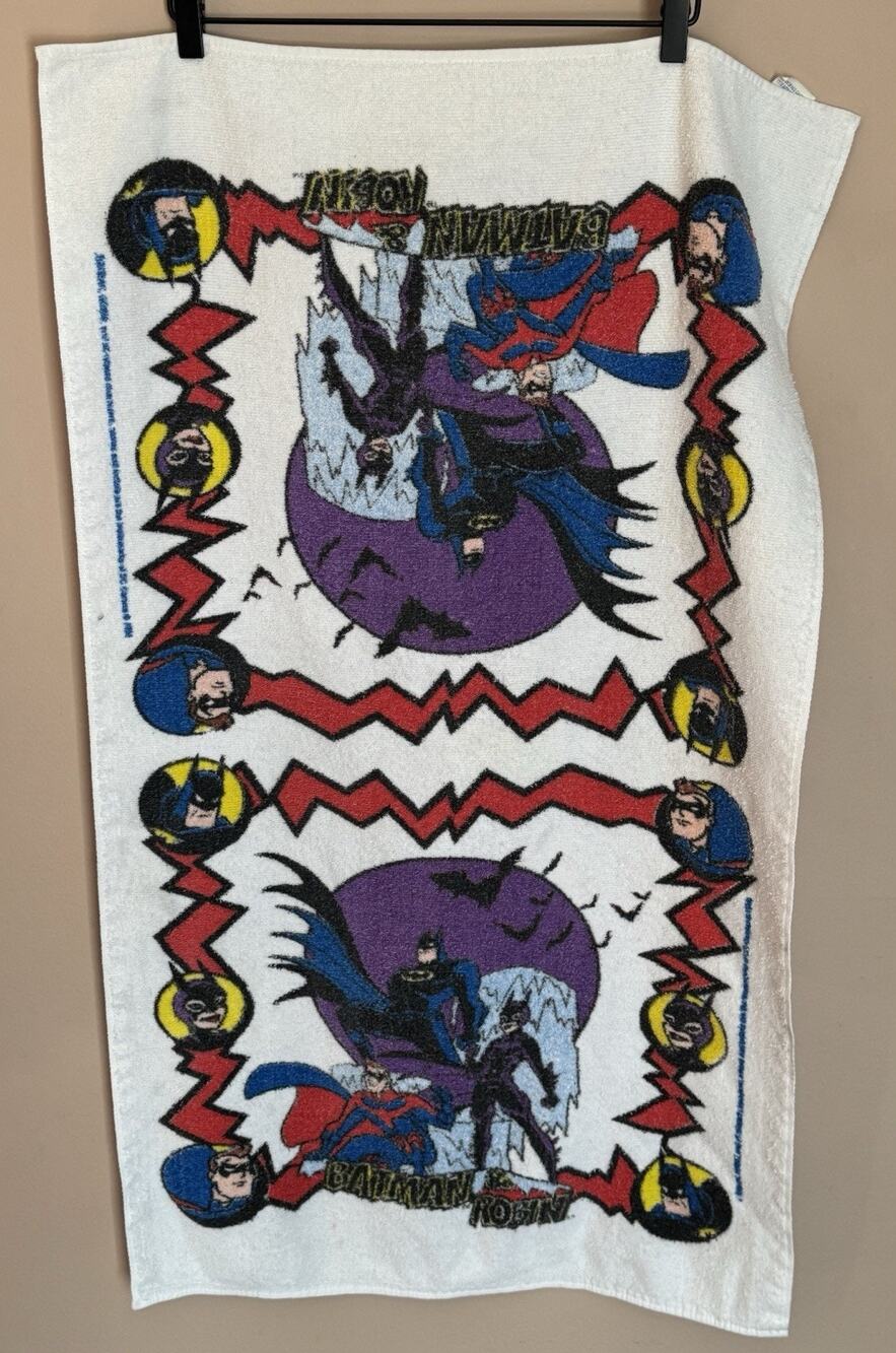 Jay Franco Batman & Robin DC Comics Beach Towel 23.25 X 39 Made In USA